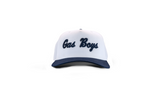 Gas Boys Signature Snapback – (White & Navy) – Unisex